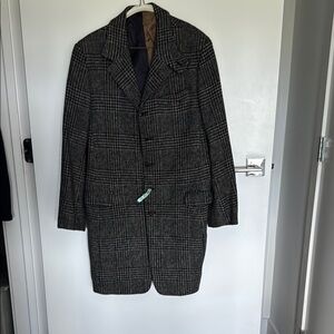 Black and Gray Plaid Coat Massimo Bizzocchi